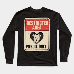 Funny Pitbull Lover Vintage Long Sleeve T-Shirt